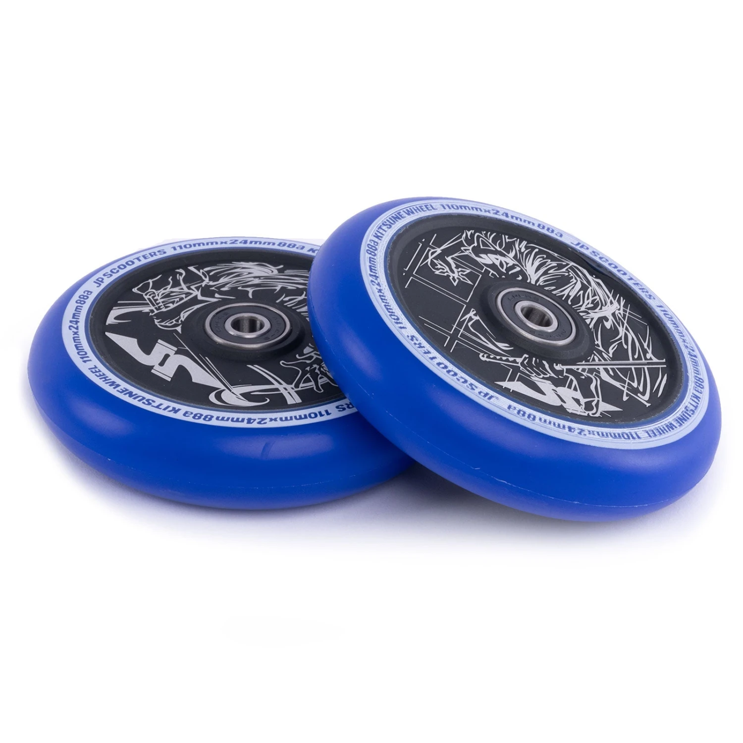 Kitsune Wheels | 24mm X 110mm | Blue/Black 4 Kitsune Wheels | 24mm X 110mm | Blue/Black - Image 2