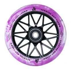 DNA Scooter Wheels | 24mm X 120mm | Clear Purple Marble/Black -Scoot and Skate Haven 9350759081890 SCOOTERHUT Wheels 24x120mm DNA ClearPurple MarbleBlack 02
