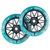 DNA Scooter Wheels | 24mm X 120mm | Clear Blue Marble/Black -Scoot and Skate Haven 9350759081913 SCOOTERHUT Wheels 24x120mm DNA ClearBlue MarbleBlack 01