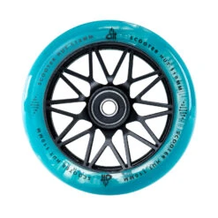 DNA Scooter Wheels | 24mm X 110mm | Clear Blue Marble/Black -Scoot and Skate Haven 9350759091271 SCOOTERHUT Wheels 24x110mm DNA ClearBlue Marble Black 02