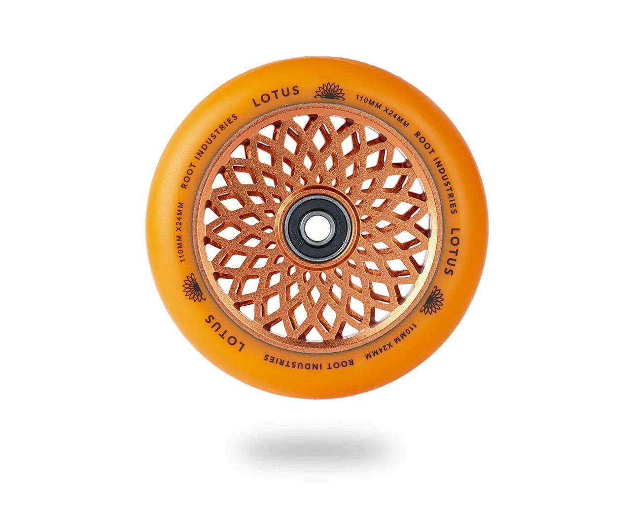 Lotus Radiant Scooter Wheels | 24mm X 110mm | Orange/Orange - Image 3