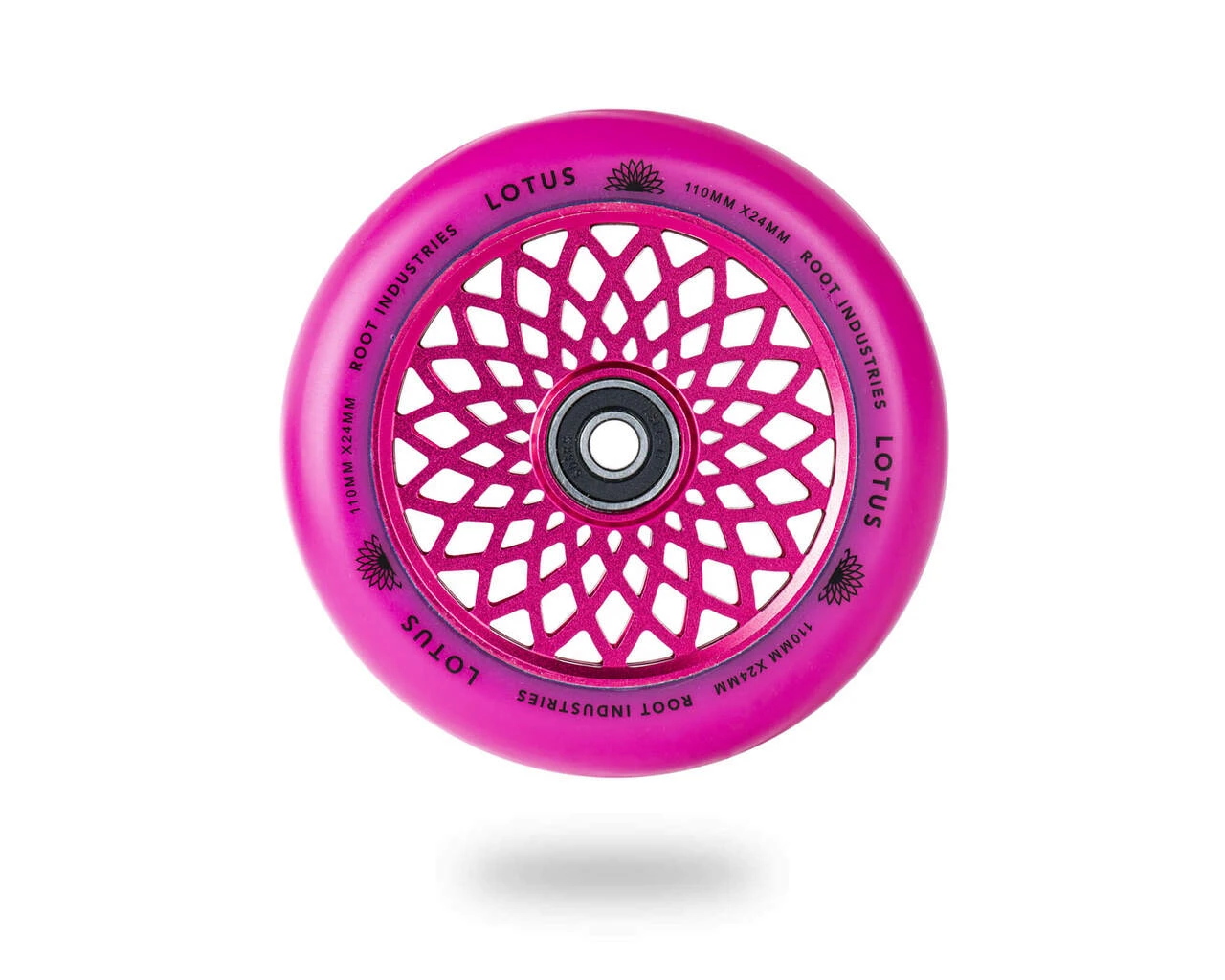 Lotus Radiant Scooter Wheels | 24mm X 110mm | Pink/Pink - Image 3