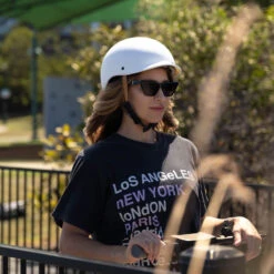 E-Glide Urban Electric Scooter Helmet | Off White -Scoot and Skate Haven E GlideHelmetChloeWhite4