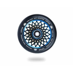 Lotus Wheels | 24mm X 110mm | Black/Blu-Ray -Scoot and Skate Haven LotusWheels110mmx24mm BlackBlu ray 01 9350759094111