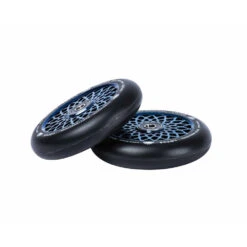 Lotus Wheels | 24mm X 110mm | Black/Blu-Ray -Scoot and Skate Haven LotusWheels110mmx24mm BlackBlu ray 04 9350759094111