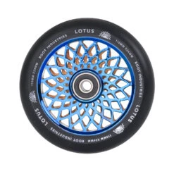 Lotus Wheels | 24mm X 110mm | Black/Blu-Ray -Scoot and Skate Haven LotusWheels110mmx24mm BlackBlu ray 06 9350759094111