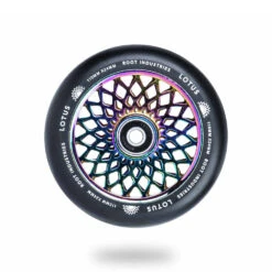 Lotus Scooter Wheels | 24mm X 110mm | Black/Rocket Fuel -Scoot and Skate Haven LotusWheels110mmx24mm BlackRocketFuel 01 9350759094128