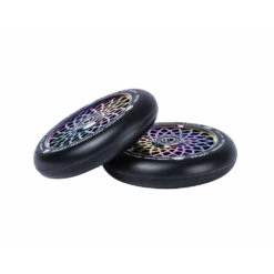 Lotus Scooter Wheels | 24mm X 110mm | Black/Rocket Fuel -Scoot and Skate Haven LotusWheels110mmx24mm BlackRocketFuel 04 9350759094128
