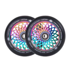 Lotus Scooter Wheels | 24mm X 110mm | Black/Rocket Fuel -Scoot and Skate Haven LotusWheels110mmx24mm BlackRocketFuel 05 9350759094128
