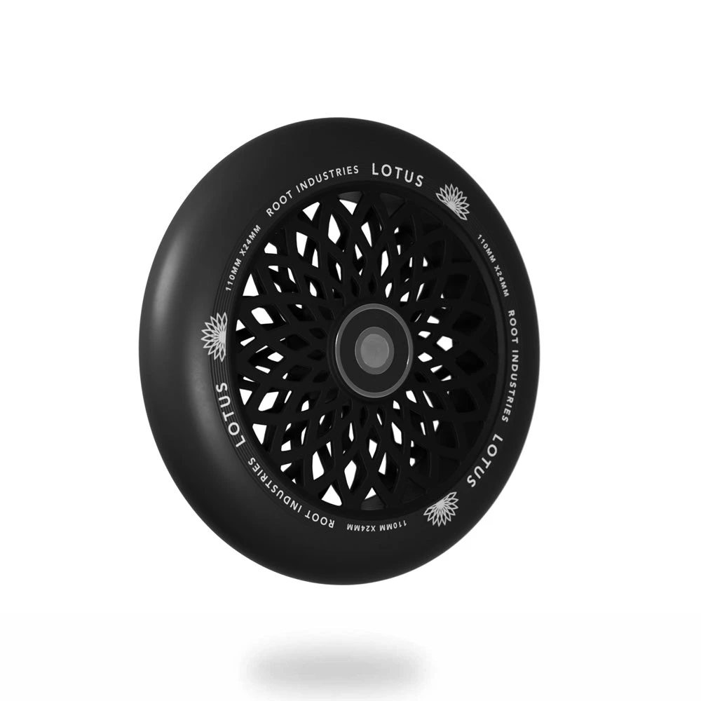 Lotus Scooter Wheels | 24mm X 110mm | Black/Black 4 Lotus Scooter Wheels | 24mm X 110mm | Black/Black - Image 2