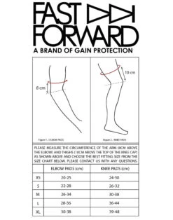 Fast Forward Rookie Pro Knee Pad Set -Scoot and Skate Haven ws ffwd size chart